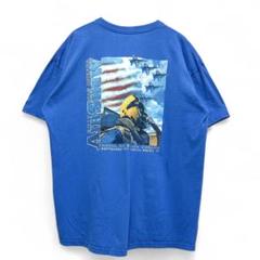 古着 AIRSHOW 2017 米軍エアショーTシャツ ブルー USA製 779