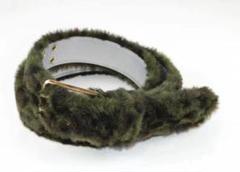 afb ファーベルト ベルト　レオパード AFB. FUR BELT LEOPARD CHARCOAL