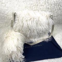 希少品‼️RALPH LAUREN ショルダーバッグ　羊毛　ヴィンテージ ファー