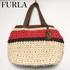 美品!FURLA フルラ カゴバッグ トートバッグ ハンドバッグ