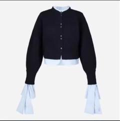 新品タグ付　bibiy BPUFFKNIT ネイビー　半袖　ニット　正規品 BIBIY. MADE | '25 B. PUFF KNIT NAVY｜Bibiy.