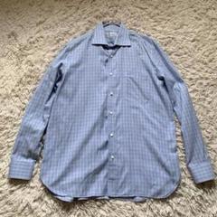 【美品】BORRELLI 別注 イタリア製 手縫い チェック ドレスシャツ 41