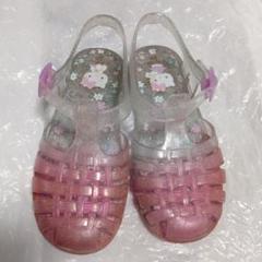 ハローキティ サンダル 20cm クリアピンク
