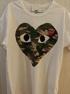 Comme des Garçons カモフラージュ Tシャツ L PLAY COMME des GARCONS - プレイコムデギャルソン カモ柄ハート