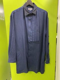 Yohji Yamamoto pour homme ネイビー麻シャツ-
