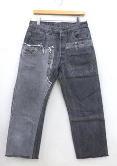 Levi's 501 USA製 リメイク 先染め ブラックデニム