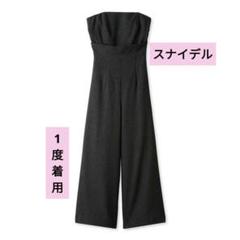 【タグ付き】　スナイデル　オールインワン　ベアトップ ブラック　O SNIDEL スナイデル シアーTOPSベアオールインワン ブラック/M