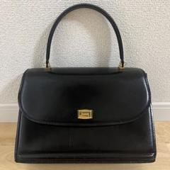 美品】BALLY バリー レザー ハンドバッグ ブラック ロゴ金具付き