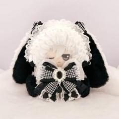 b.43 ぬい服 12cm ちびぐるみ 着ぐるみ おすわり たれみみうさぎセット たれみみうさぎ おすわりぬい服 10cm用 - paninano - BOOTH