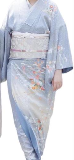 2025新作モデル 訪問着フルセット正絹松坂屋扱い水色K2 着物・浴衣