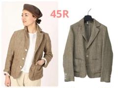 ✨人気✨45R✨リネンツイードの四角ジャケット✨定価¥95,700