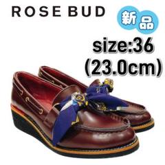 ROSE BUD スタッズヒール ローファー ROSE BUD - スタッズ付きローファー♡の通販 by つん's shop