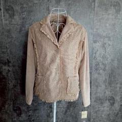 ✨優you生活✨新品♡ジャケット♡薄手♡襟付き♡レース花柄♡ベージュ(15)