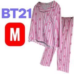本日のみ　BTS　BT21 パジャマ ストライプ≫Mサイズ ネイビー≫Lサイズ 最終値下げ BTS BT21 パジャマ ストライプ≫Mサイズ ネイビー≫L
