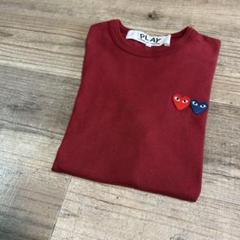 PLAY COMME des GARÇONS バーガンディ ハート Tシャツ