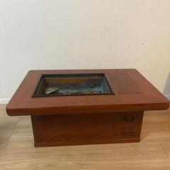 【昭和レトロ】座卓_火鉢/囲炉裏セット 昭和レトロ】座卓_火鉢/囲炉裏セット