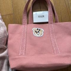 FEILER ピンク クマ刺繍 トートバッグ - メルカリ