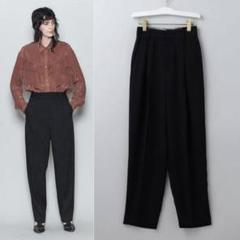 6(ROKU) GEORGETTE TUCK PANTS タックパンツ　黒 中古・古着通販】6(ROKU) BEAUTY&YOUTH (ロク ビューティー
