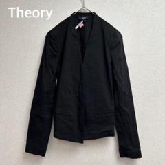 ✨ Theory セオリー リネンブレンド ノーカラージャケット ブラック