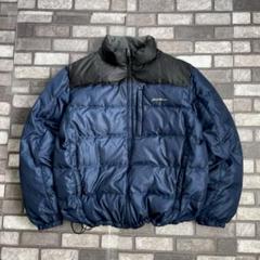 old eddie bauer down jacket blue black