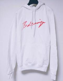新品 バレンシアガ パーカー リップスティックロゴ 白 XS