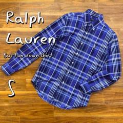 【美品】Ralph Laurenラルフローレン コットン製チェック柄BDシャツS