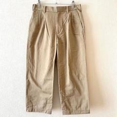 ☆【ユニクロ】美品 チノパン ツータック綿パンツ 綿100％ ポケット有 S相当