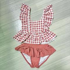 セパレート水着　女の子　チェック　110