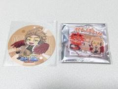 ヒロアカ いらすとや エンデヴァー ホークス 缶バッジ ステッカー 特典 コラボ ヒロアカ いらすとや エンデヴァー ホークス 缶バッジ