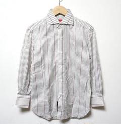 3 ISAIA ストライプシャツ S～M イザイアのサムネイル