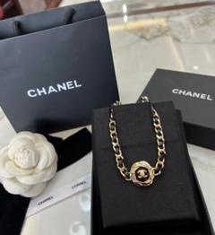≪25P★≫CHANEL デニム ココマーク ネックレス レザー ココマーク ネックレス 06P シルバー ラインストーン/メタル