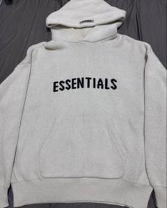 2日限定価格‼️ESSENTIALS FEAROFGODパーカーライトオートミール FOG ESSENTIALS - 21SS BACK LOGO HOODIE (RUBBER) / ライト