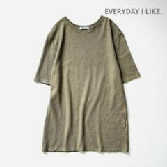 誠実 ドゥーズィエムクラス EVERYDAY I LIKE. リネン 混 Tシャツ トップス