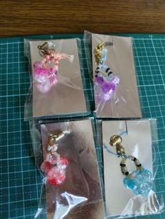 ハンドメイド ビーズ ストラップ 4個セット