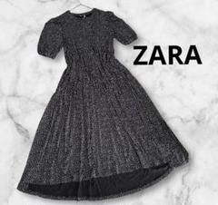 未使用品 ZARA ザラ 花柄ティアードワンピース パフスリーブ