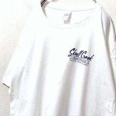ヘインズ スカルクリークボートハウス ロゴ Tシャツ ホワイト白 XL 古着