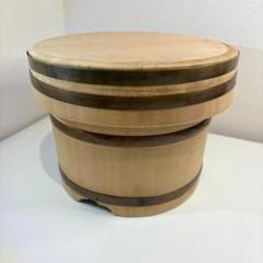 苧桶おおけ骨董桶 糸つむぎ 入れ器木製曲げ物物入れ
