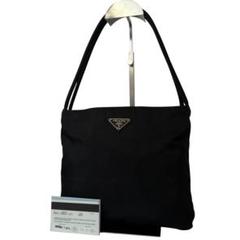 【Gカード付き】美品 プラダ トートバッグ 三角ロゴ ナイロン 黒 B6243