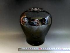 壷■黒釉飴釉古壺 宋時代 古い花瓶 時代物 花器 古玩 唐物 中国 骨董品■ 壷□黒釉飴釉古壺 宋時代 古い花瓶 時代物 花器 古玩 唐物 中国