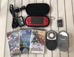 PSP3000 ワインレッド　ACアダプター　ソフト　4本　バッテリーパック付き