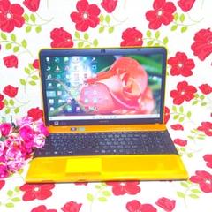 お洒落ソニーオレンジ色★VAIO★Win11★新品SSD256G★高速メモリ8G
