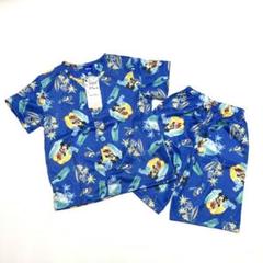 No.26 新品 Disney ディズニー パジャマ上下セット 青系 110