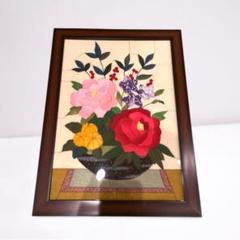 刺繍アート 花の作品