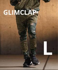 【GLIMCLAP】サルエルイージーパンツ/モノトーン総柄 GLIMCLAP】サルエルイージーパンツ/モノトーン総柄