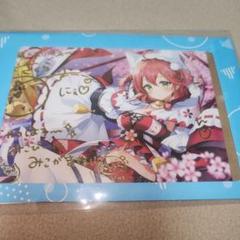 ホロライブ さくらみこ 復帰記念 箔押し複製サイン入りポストカード✨新品 ホロライブ さくらみこ 活動6周年記念 箔押し複製サイン
