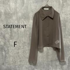4021【STATEMENT】シアーブラウス　透け感　長袖シャツ　F
