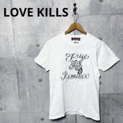 LOVE KILLS ラブキルズ メンズ プリント Tシャツ S ホワイト