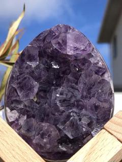 ❤️レア 可愛い極みの逸品 卵 雪花晶 高品質アメジストエッグ C