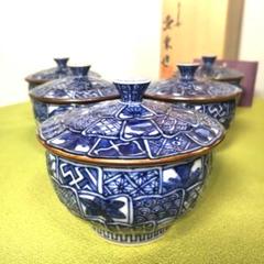 京焼・清水焼　二代 大丸北峰作　倣祥瑞　茶碗　無傷　共箱　古物。 京焼・清水焼 大丸北峰（二代）作 倣祥瑞 茶碗 無傷 共箱 古物