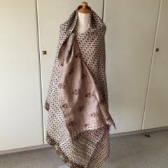 インド刺子大判シルクストール92cm×約210cm